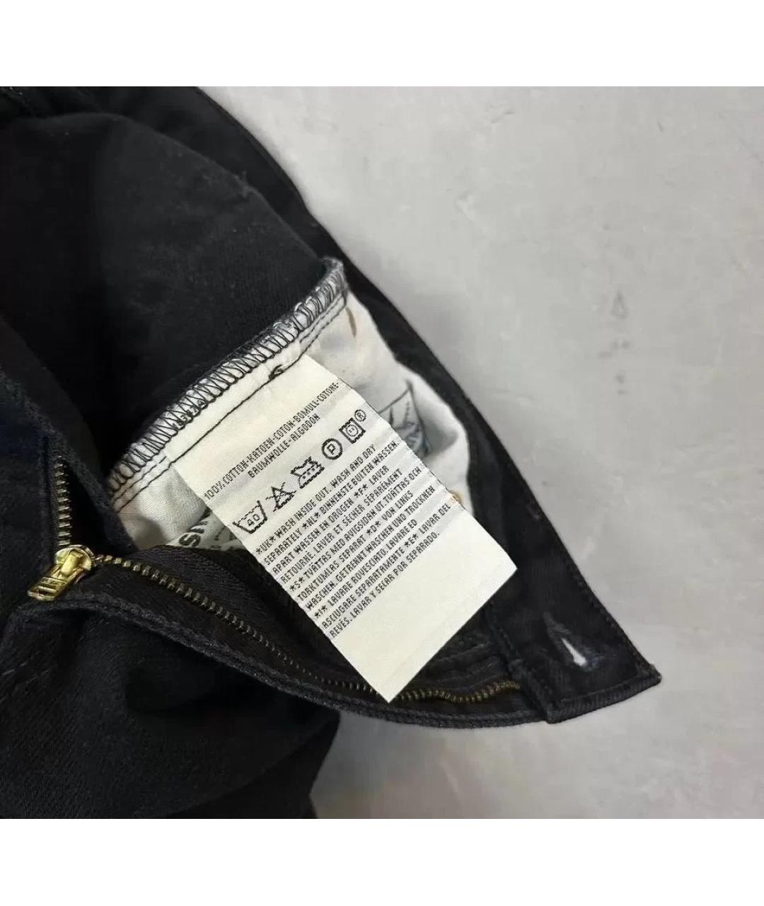 LEVI'S Черные хлопковые прямые джинсы, фото 7