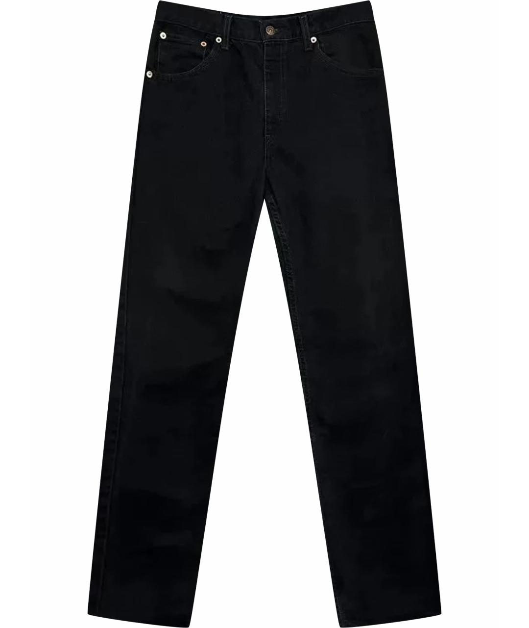 LEVI'S Черные хлопковые прямые джинсы, фото 1