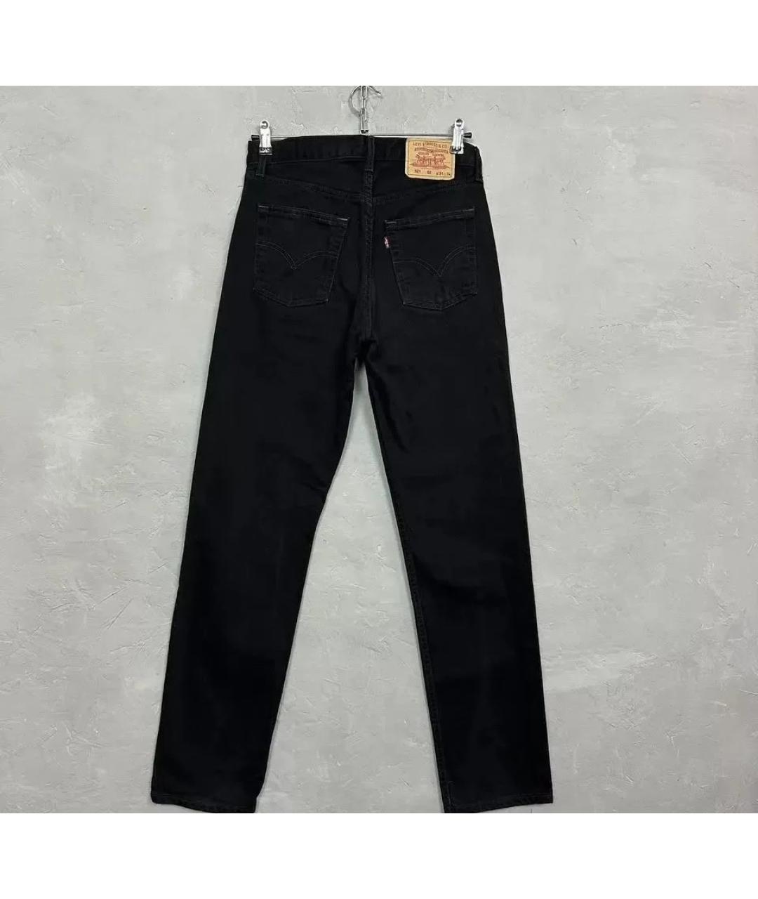 LEVI'S Черные хлопковые прямые джинсы, фото 2