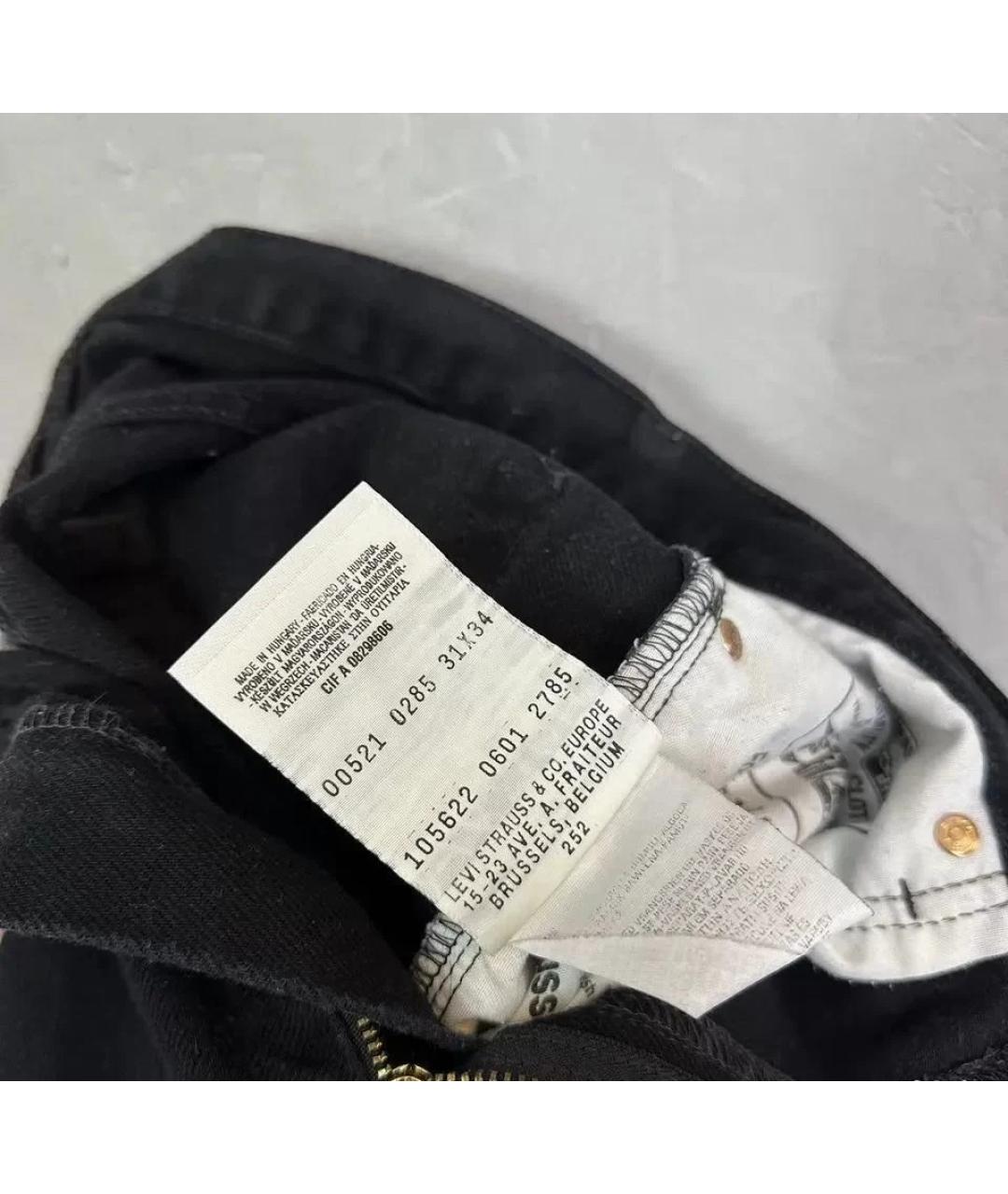 LEVI'S Черные хлопковые прямые джинсы, фото 8