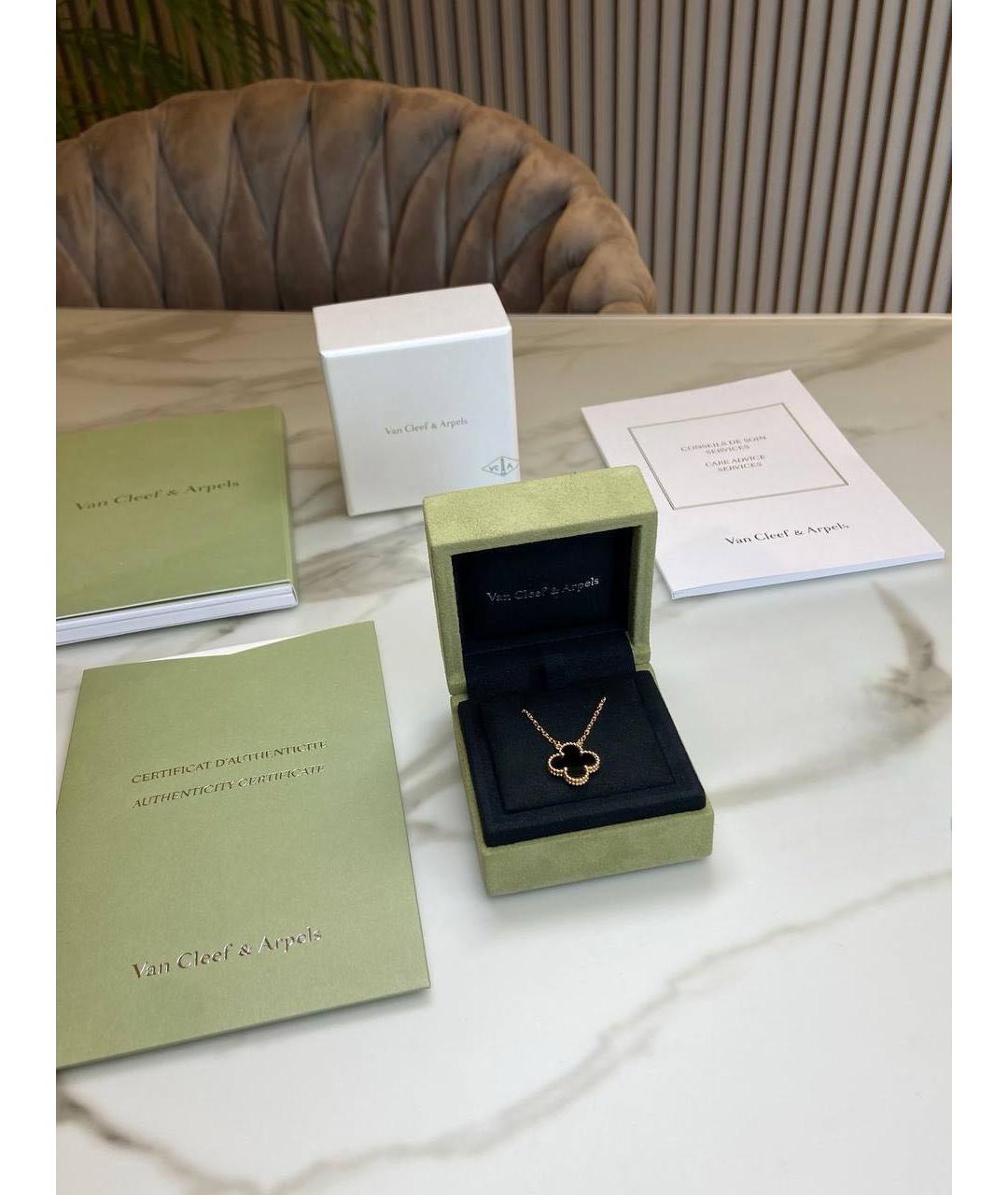 VAN CLEEF & ARPELS Черная цепочка/подвеска из желтого золота, фото 3