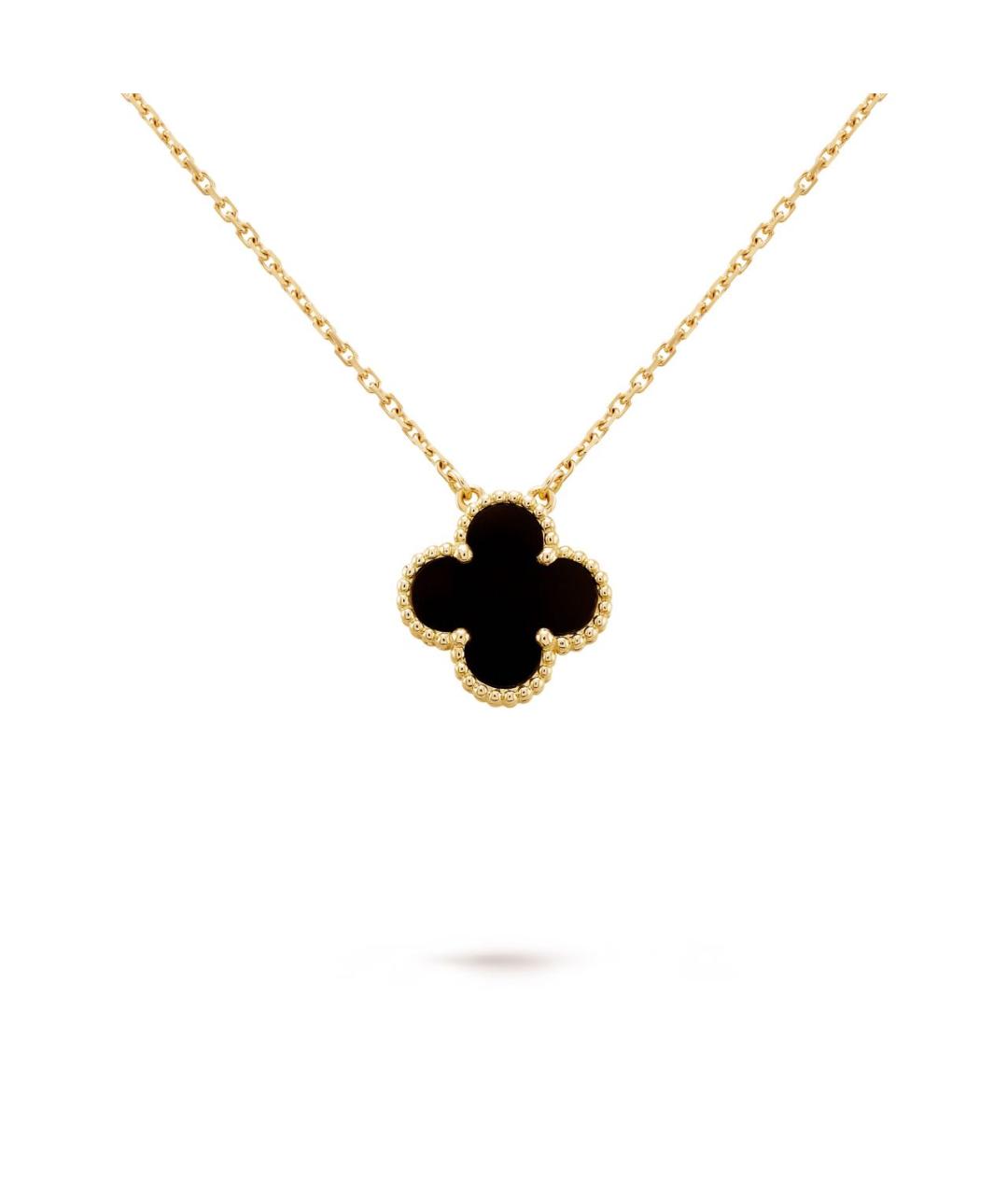 VAN CLEEF & ARPELS Черная цепочка/подвеска из желтого золота, фото 1