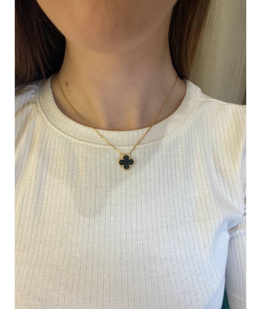 VAN CLEEF & ARPELS Черная цепочка/подвеска из желтого золота, фото 6
