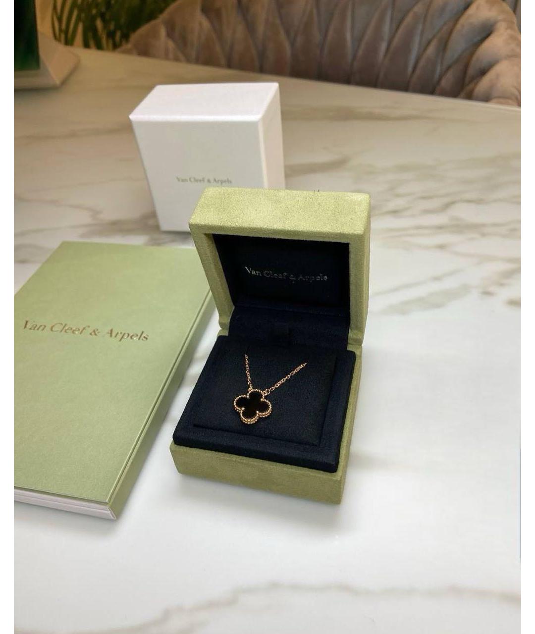 VAN CLEEF & ARPELS Черная цепочка/подвеска из желтого золота, фото 2