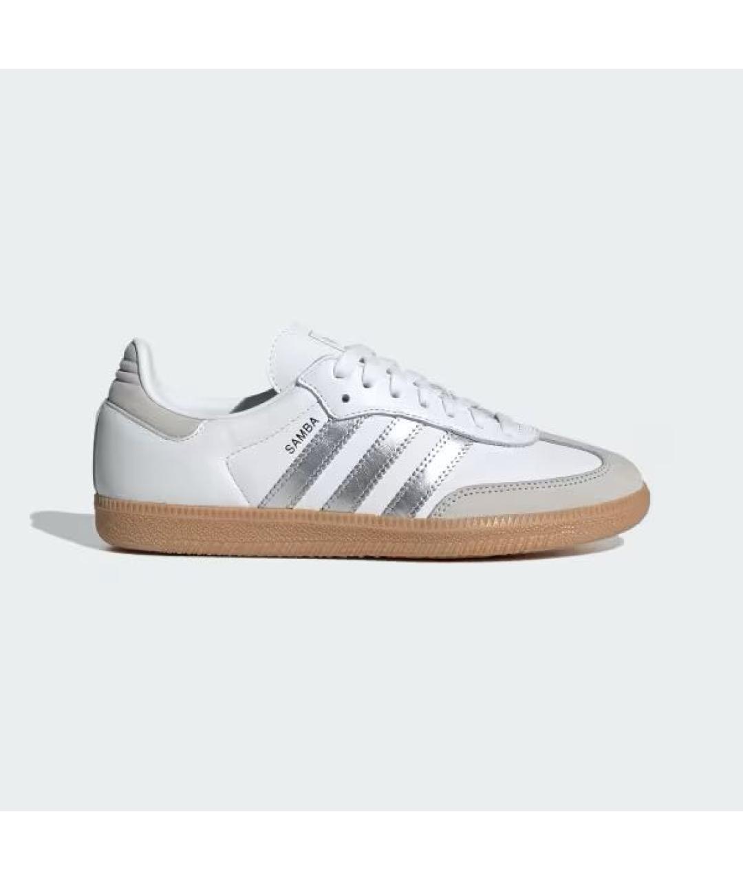 ADIDAS Белые кожаные кроссовки, фото 6
