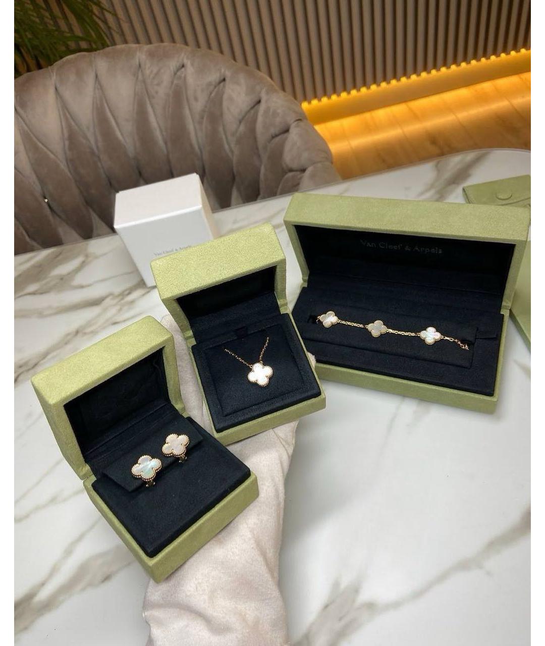 VAN CLEEF & ARPELS Белая цепочка/подвеска из желтого золота, фото 5