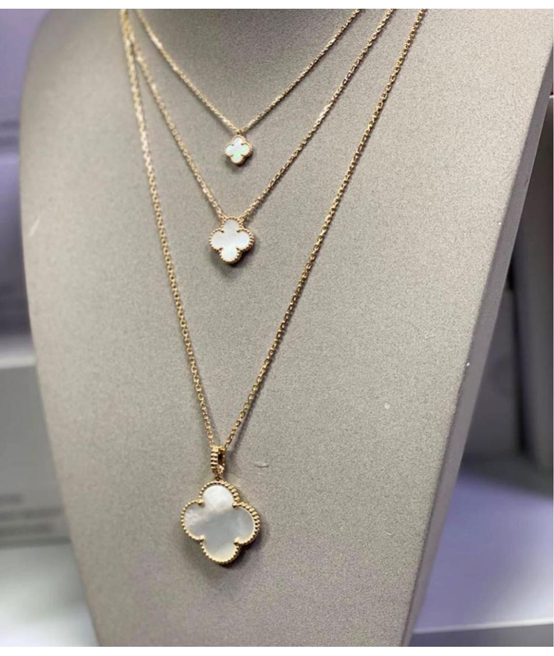 VAN CLEEF & ARPELS Белая цепочка/подвеска из желтого золота, фото 6