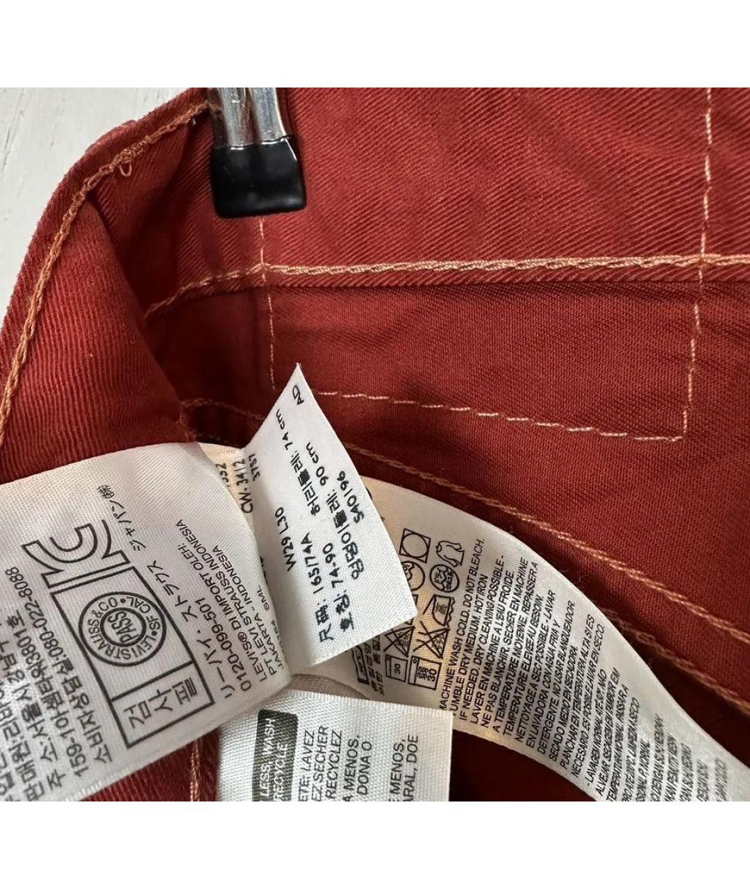 LEVI'S Бордовые брюки чинос, фото 7