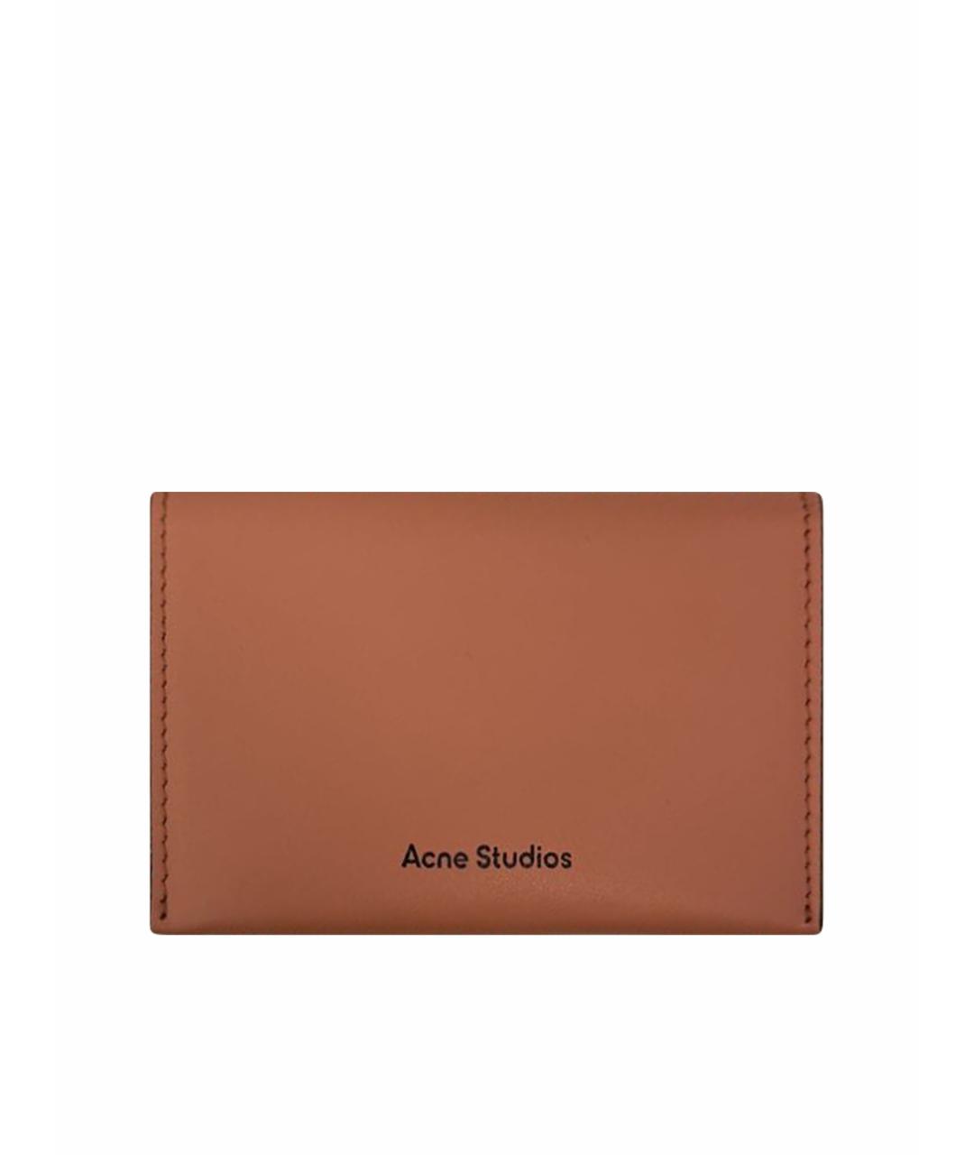ACNE STUDIOS Коралловый кожаный кардхолдер, фото 1
