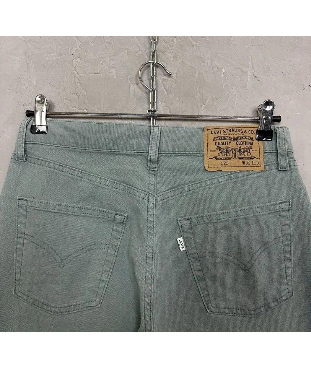 LEVI'S Бирюзовые хлопко-эластановые джинсы клеш, фото 3