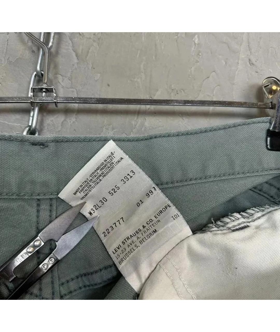 LEVI'S Бирюзовые хлопко-эластановые джинсы клеш, фото 7