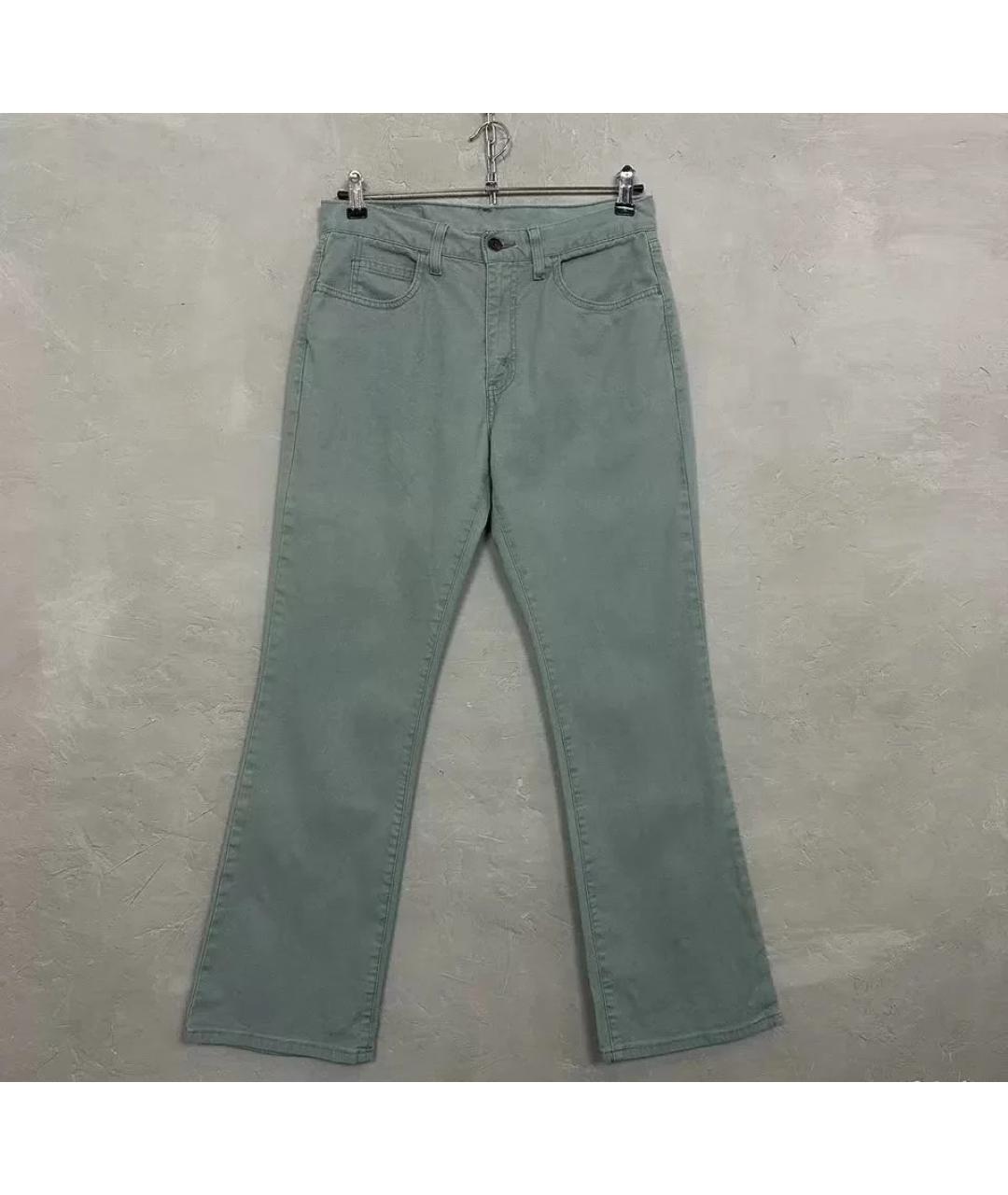 LEVI'S Бирюзовые хлопко-эластановые джинсы клеш, фото 9