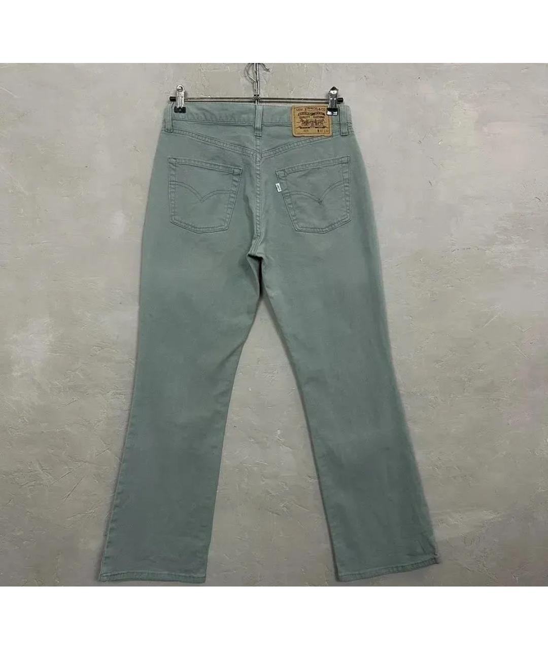 LEVI'S Бирюзовые хлопко-эластановые джинсы клеш, фото 2
