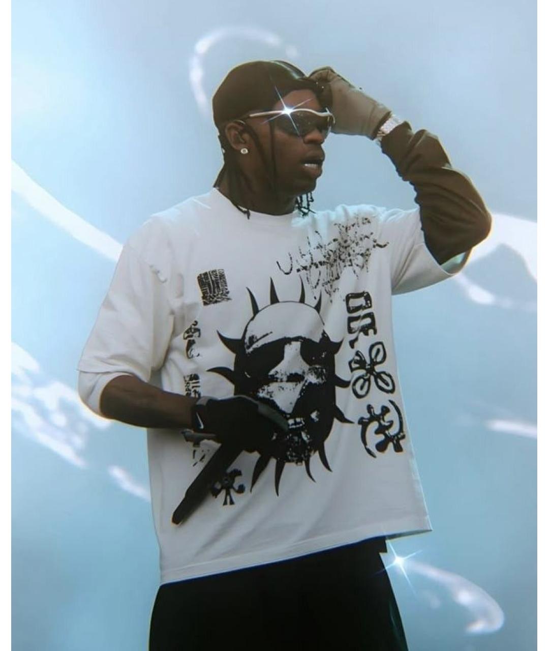 CACTUS JACK BY TRAVIS SCOTT Белая хлопковая футболка, фото 5