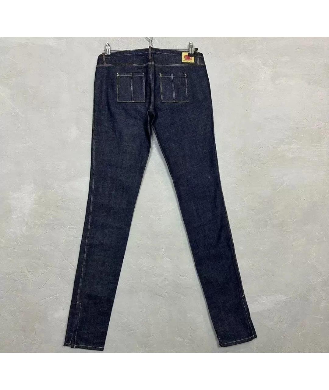 DSQUARED2 Темно-синие хлопко-эластановые джинсы слим, фото 2