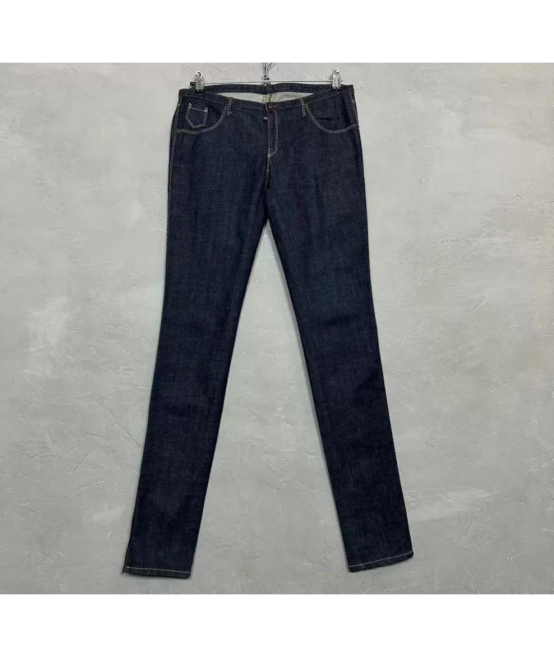 DSQUARED2 Темно-синие хлопко-эластановые джинсы слим, фото 10
