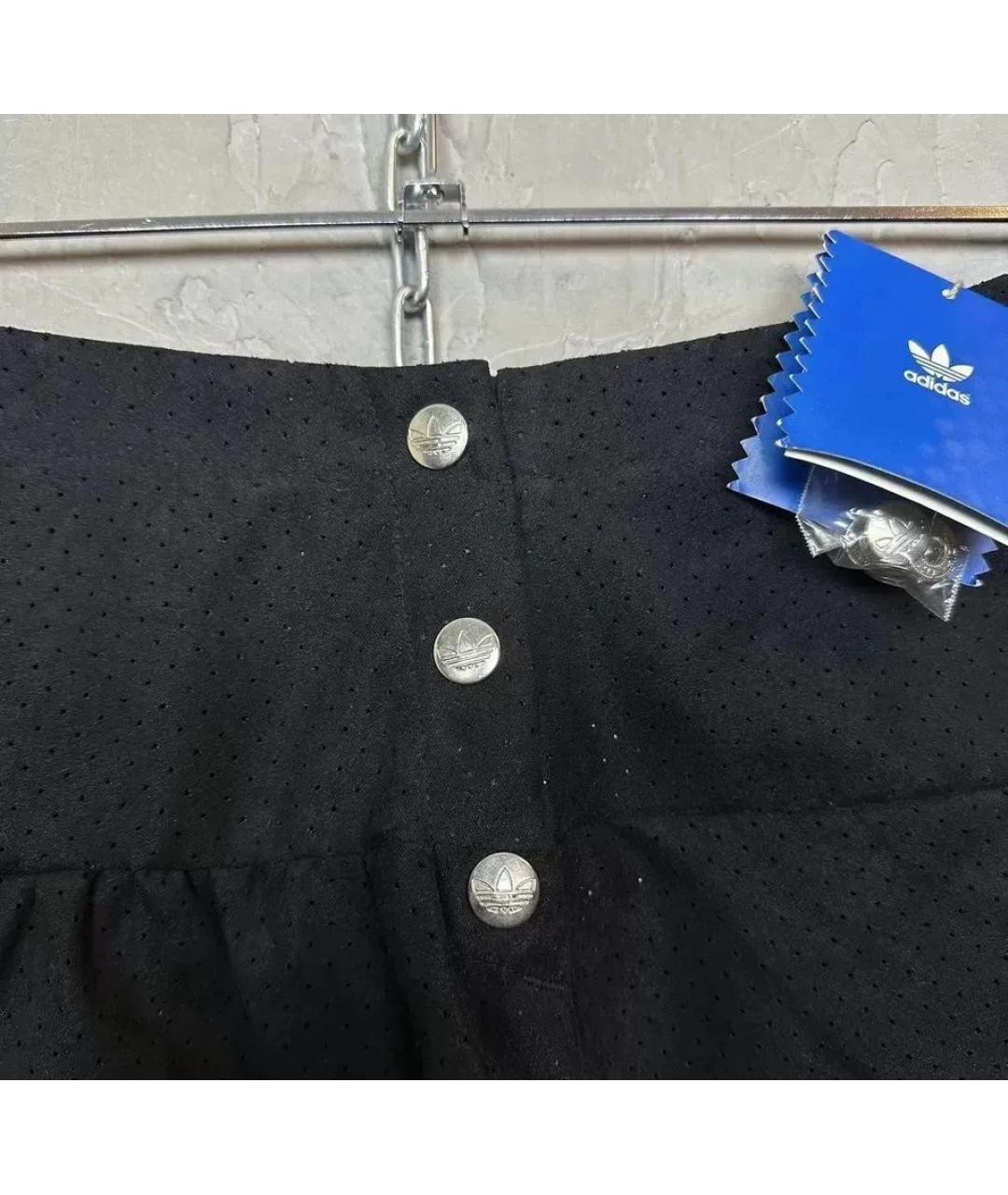 ADIDAS Черная полиэстеровая юбка мини, фото 3