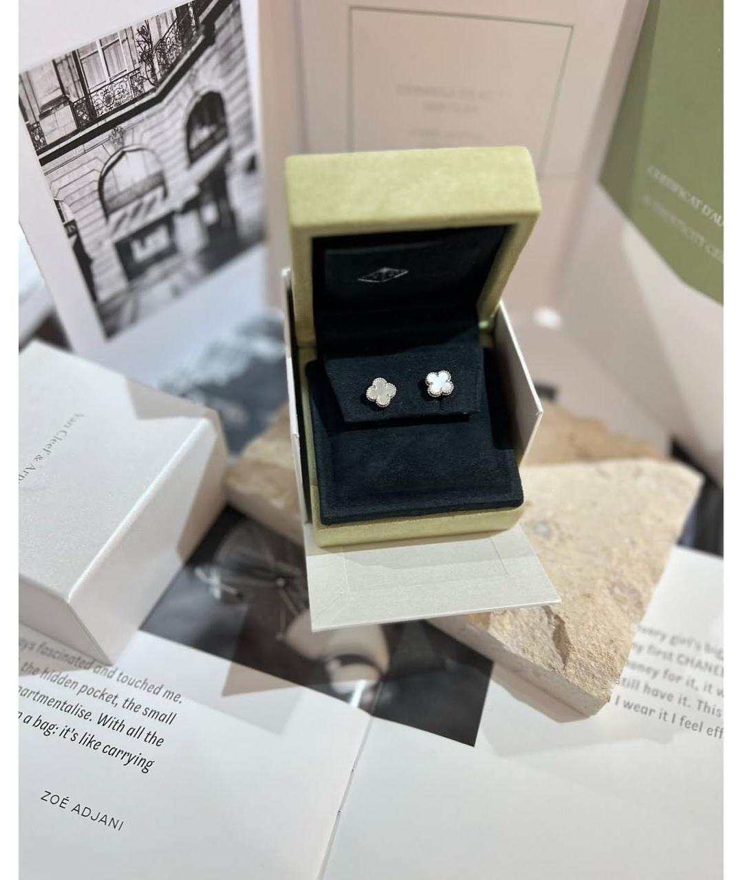 VAN CLEEF & ARPELS Серебряные серьги из белого золота, фото 2