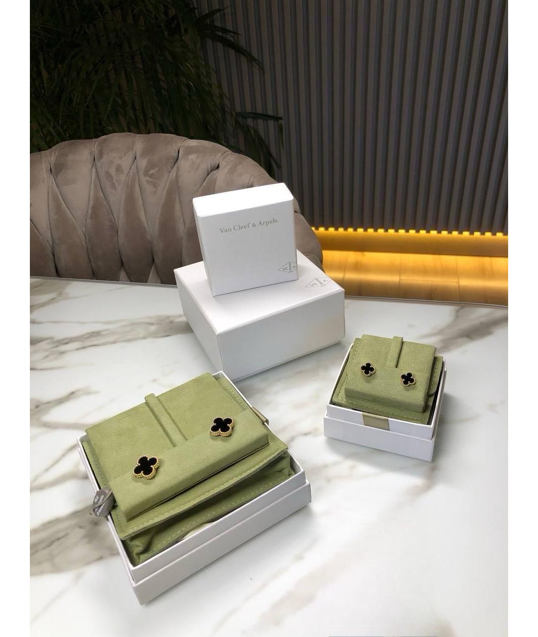 VAN CLEEF & ARPELS Черные серьги из желтого золота, фото 3