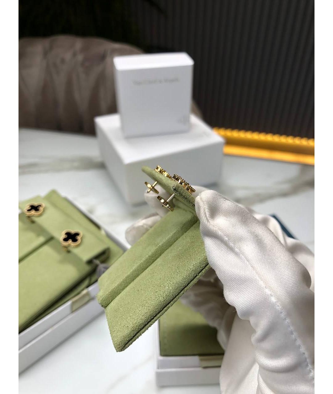 VAN CLEEF & ARPELS Черные серьги из желтого золота, фото 5