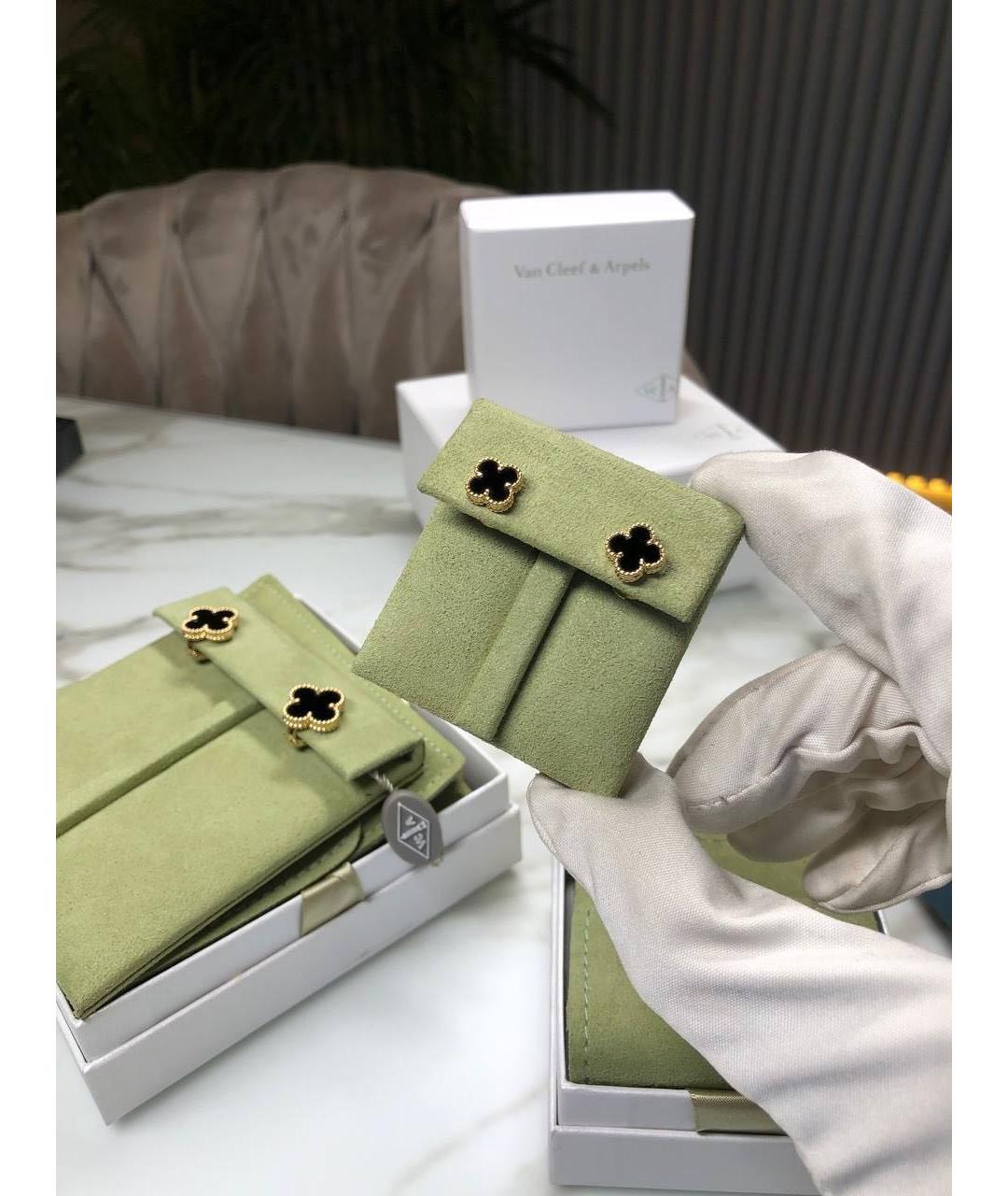 VAN CLEEF & ARPELS Черные серьги из желтого золота, фото 2