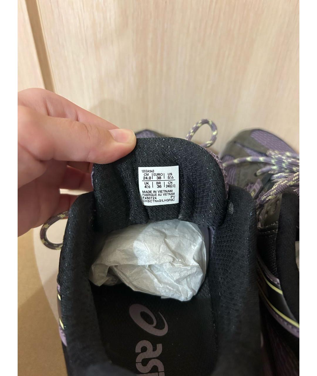 ASICS Фиолетовые кроссовки из искусственной кожи, фото 7
