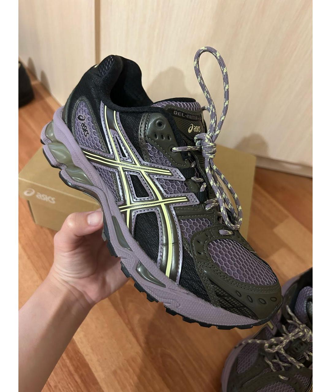 ASICS Фиолетовые кроссовки из искусственной кожи, фото 4