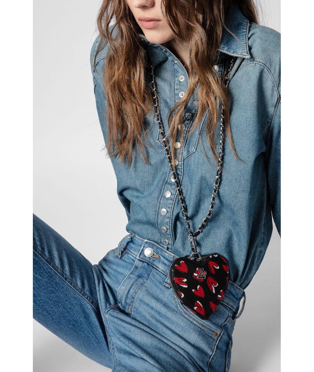 ZADIG & VOLTAIRE Черный кожаный кошелек, фото 3