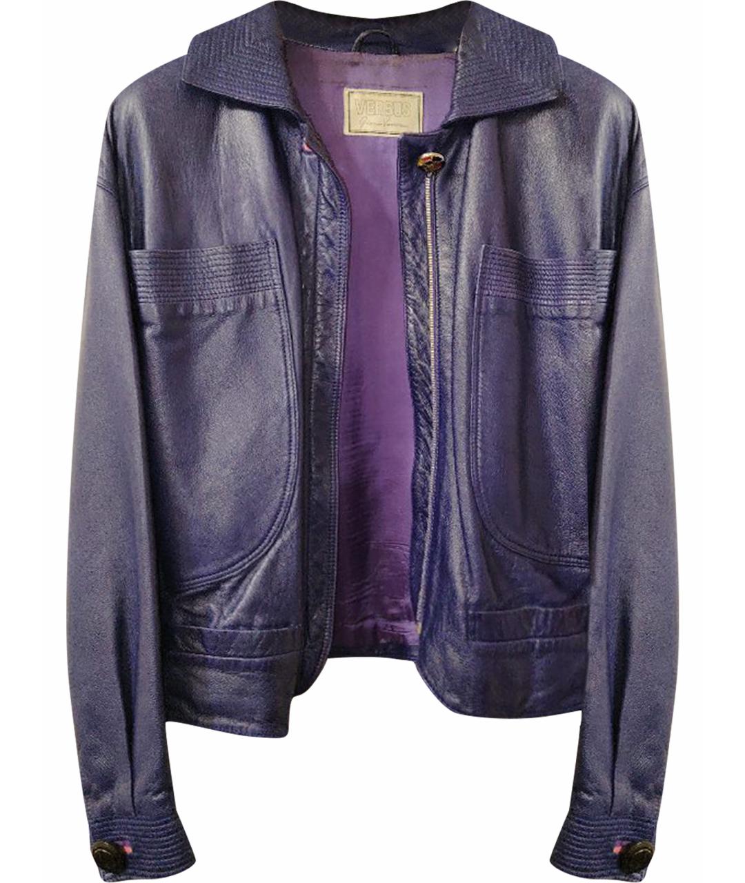 VERSUS VERSACE Фиолетовая куртка из экзотической кожи, фото 1