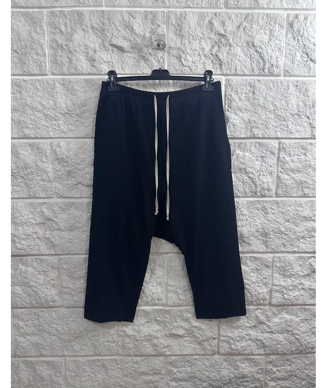 RICK OWENS Черные шерстяные классические брюки, фото 9