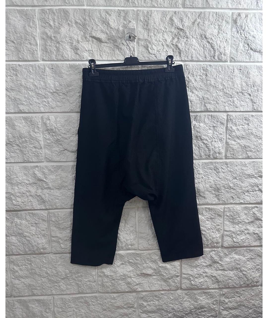 RICK OWENS Черные шерстяные классические брюки, фото 2