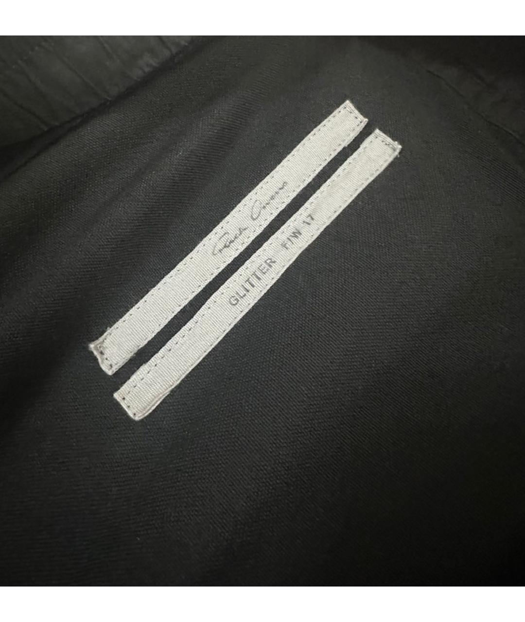 RICK OWENS Черные шерстяные классические брюки, фото 3