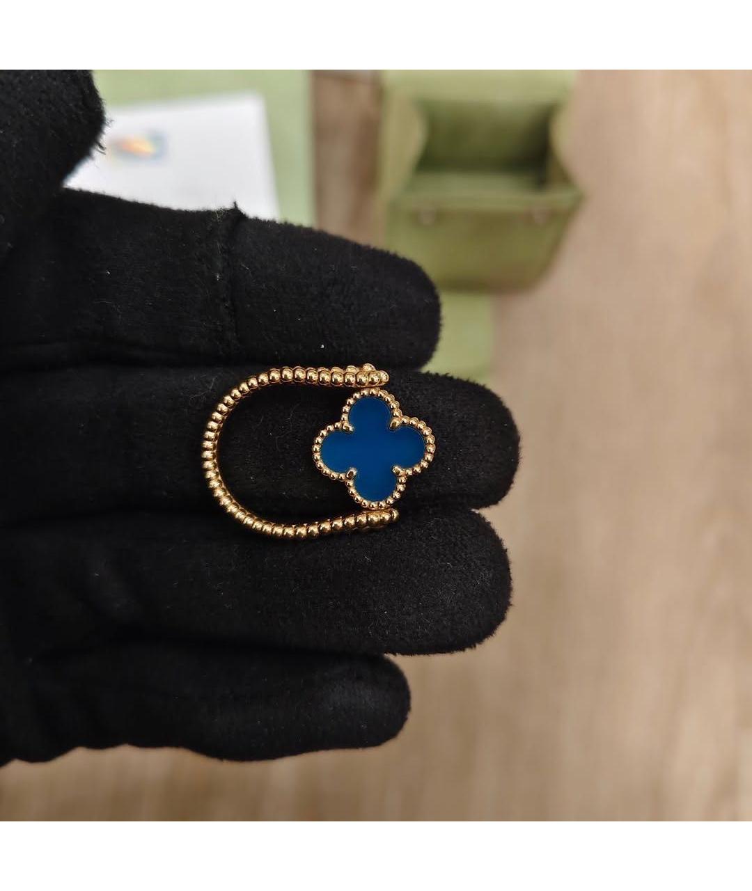 VAN CLEEF & ARPELS Синее кольцо из желтого золота, фото 4