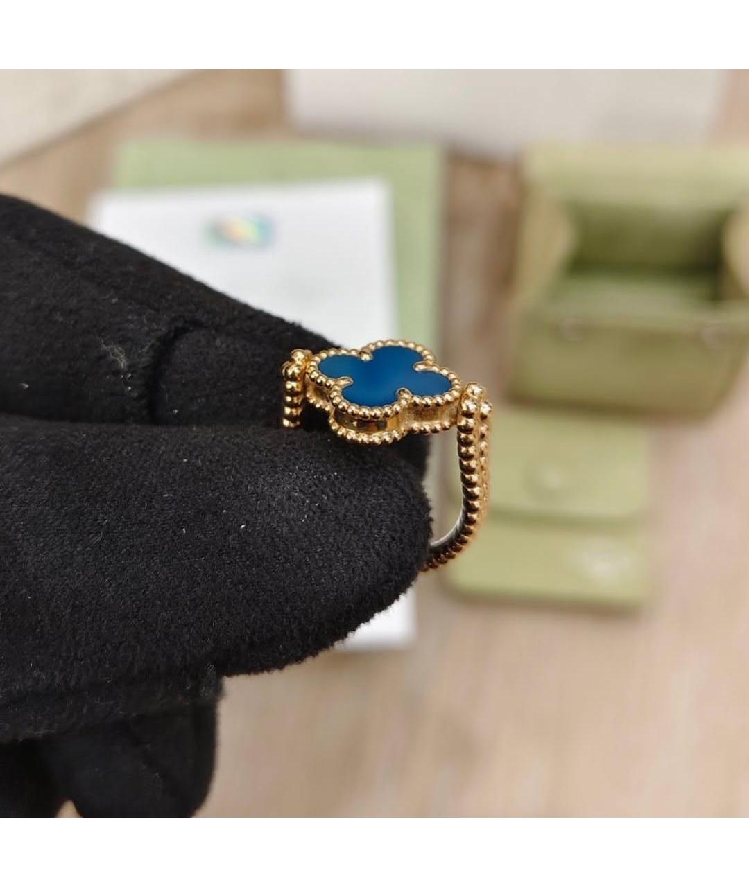 VAN CLEEF & ARPELS Синее кольцо из желтого золота, фото 2