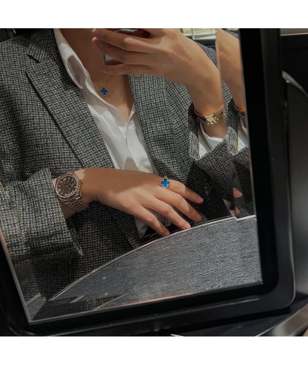 VAN CLEEF & ARPELS Синее кольцо из желтого золота, фото 8
