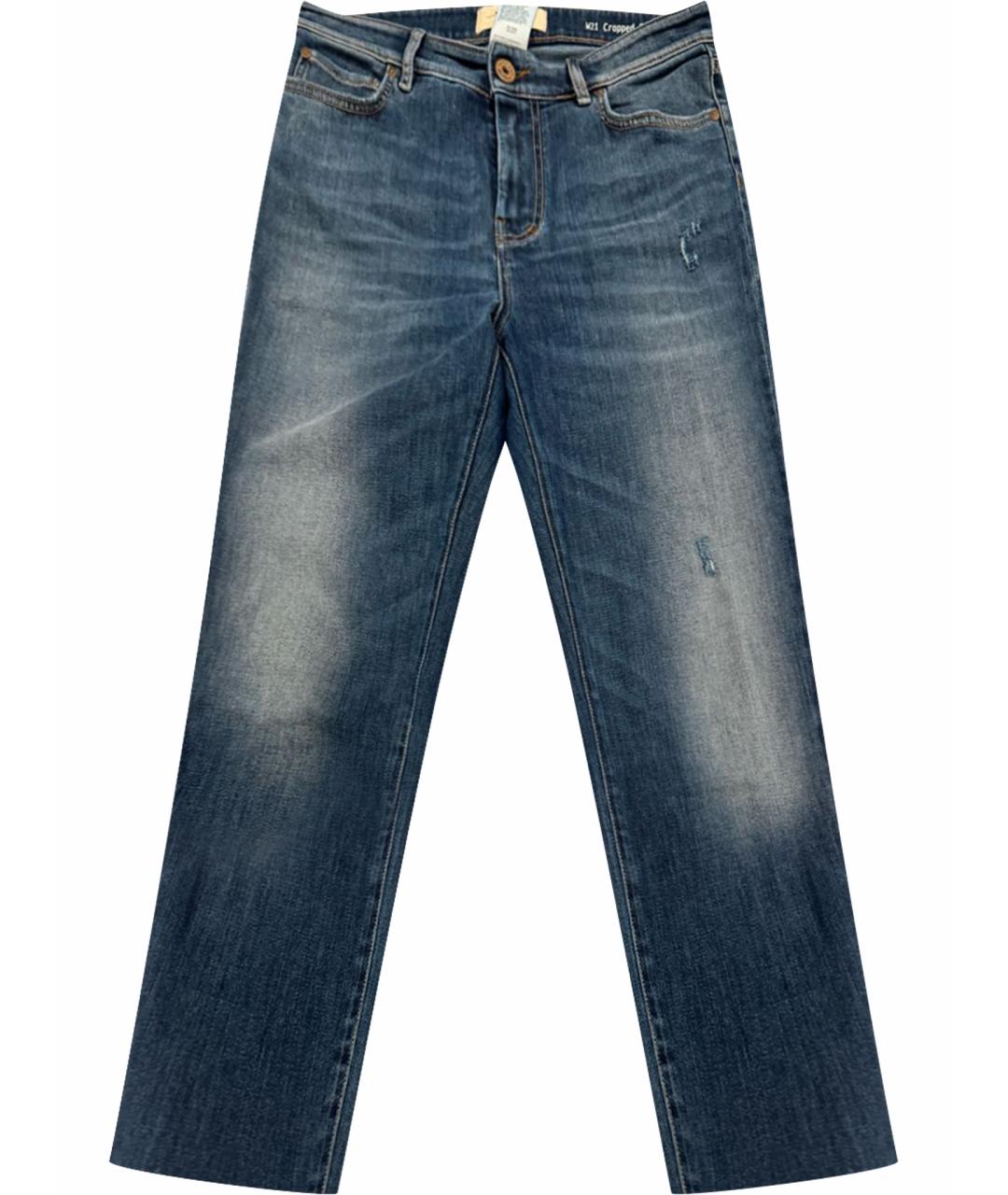 WEEKEND MAX MARA Темно-синие хлопковые джинсы слим, фото 1