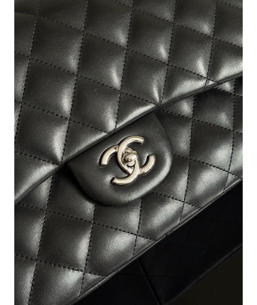 CHANEL Черная кожаная сумка через плечо, фото 6