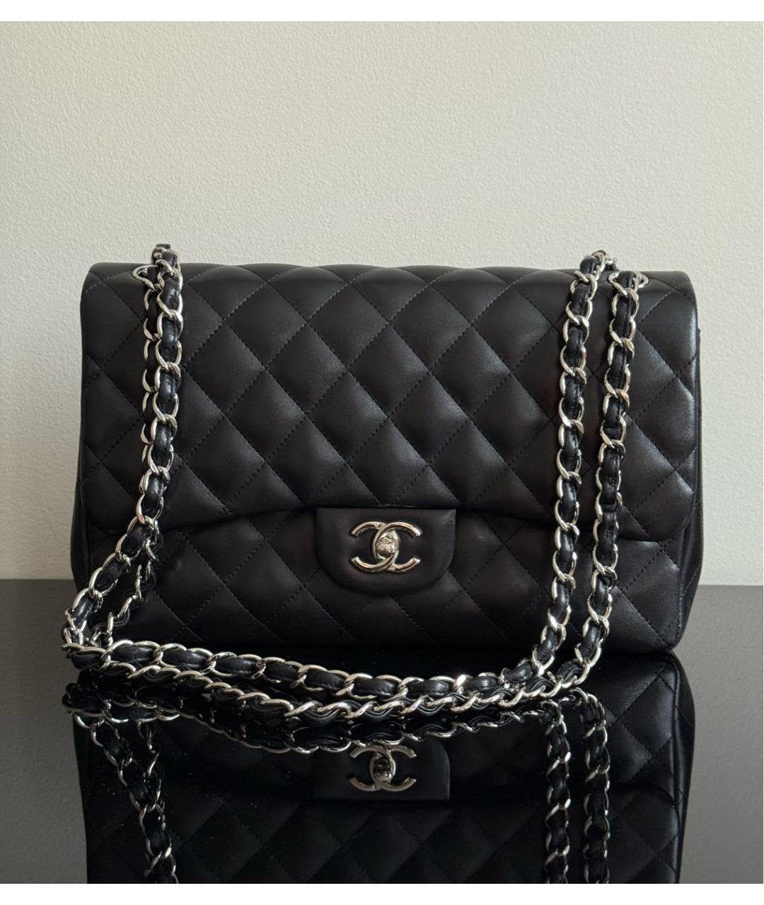 CHANEL Черная кожаная сумка через плечо, фото 2