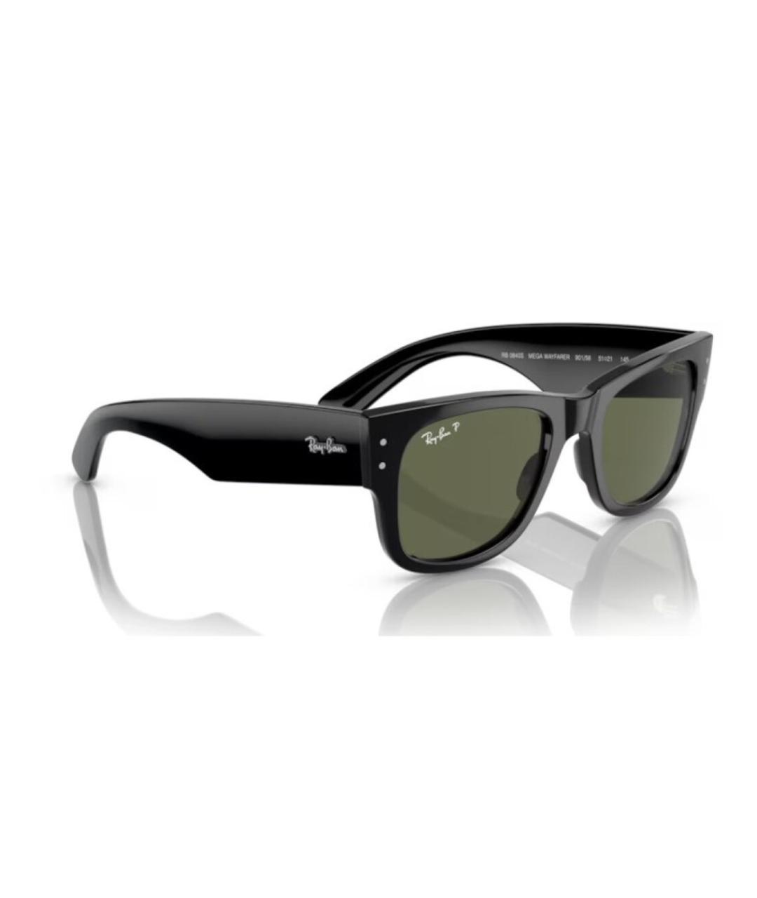 RAY BAN Черные пластиковые солнцезащитные очки, фото 5