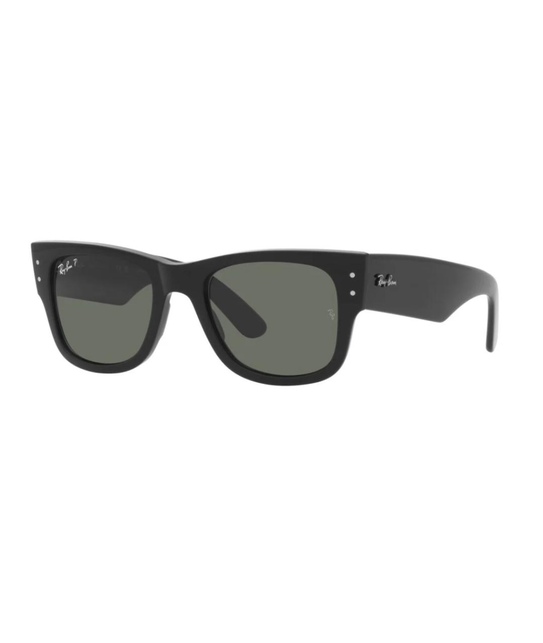 RAY BAN Черные пластиковые солнцезащитные очки, фото 1