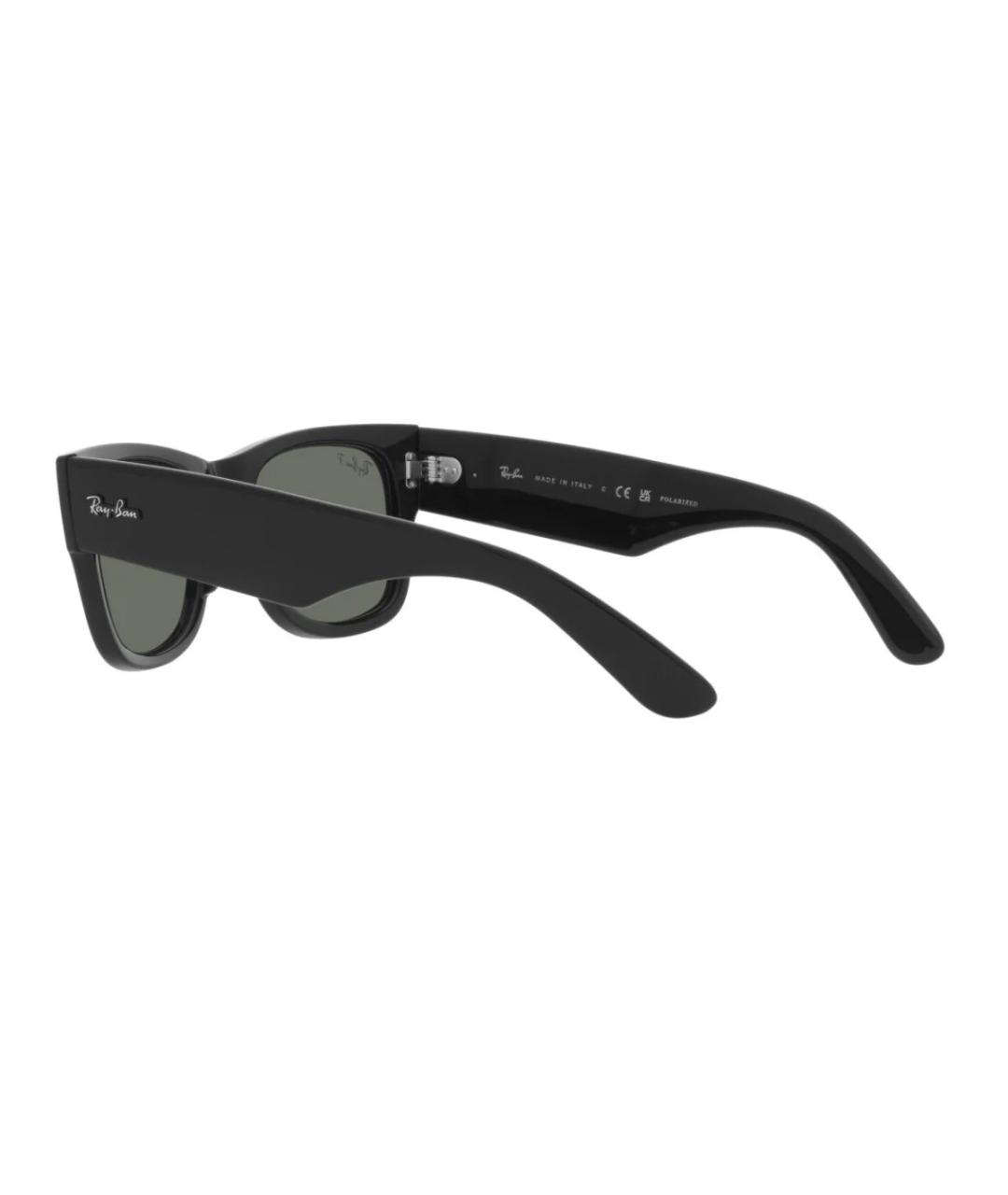 RAY BAN Черные пластиковые солнцезащитные очки, фото 7