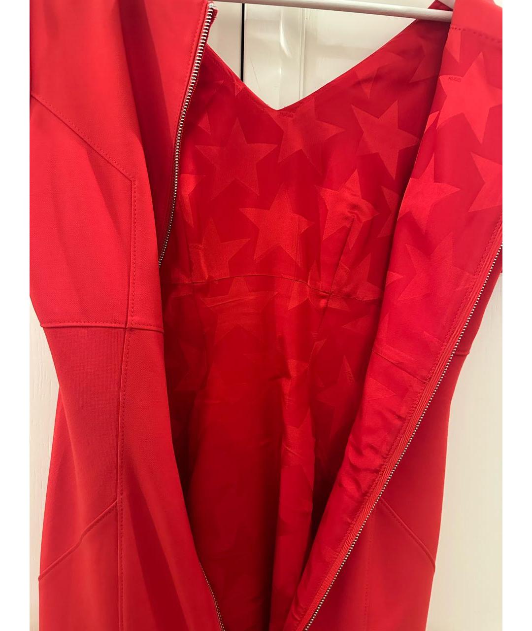 HUGO BOSS Красное коктейльное платье, фото 3