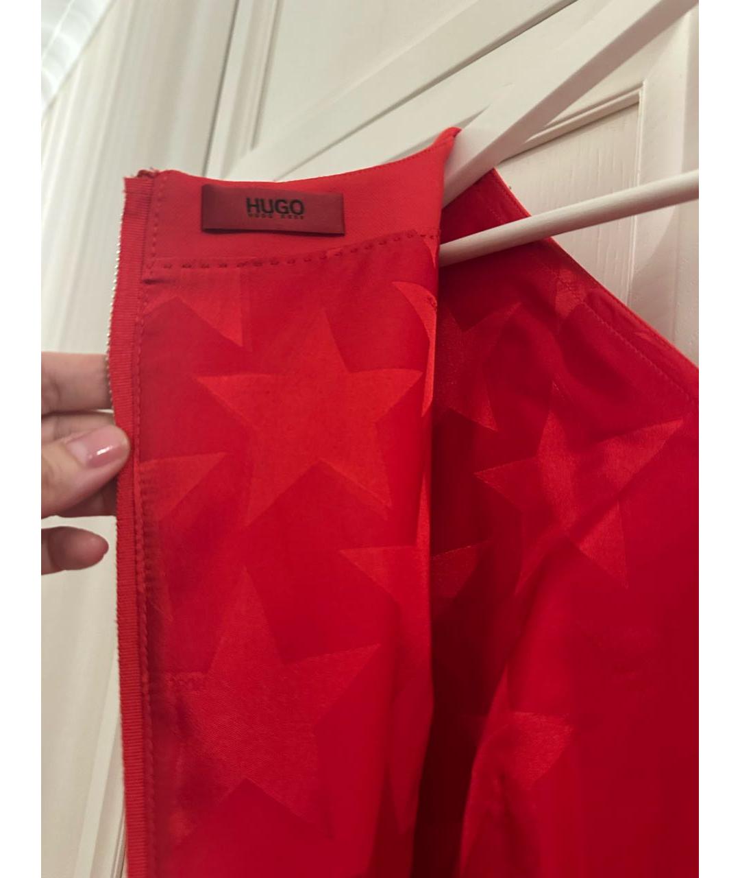 HUGO BOSS Красное коктейльное платье, фото 4