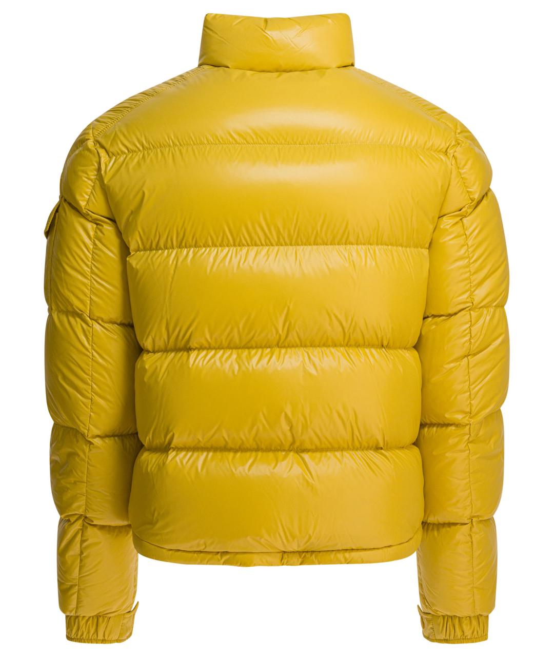 MONCLER Желтая полиамидовая куртка, фото 2