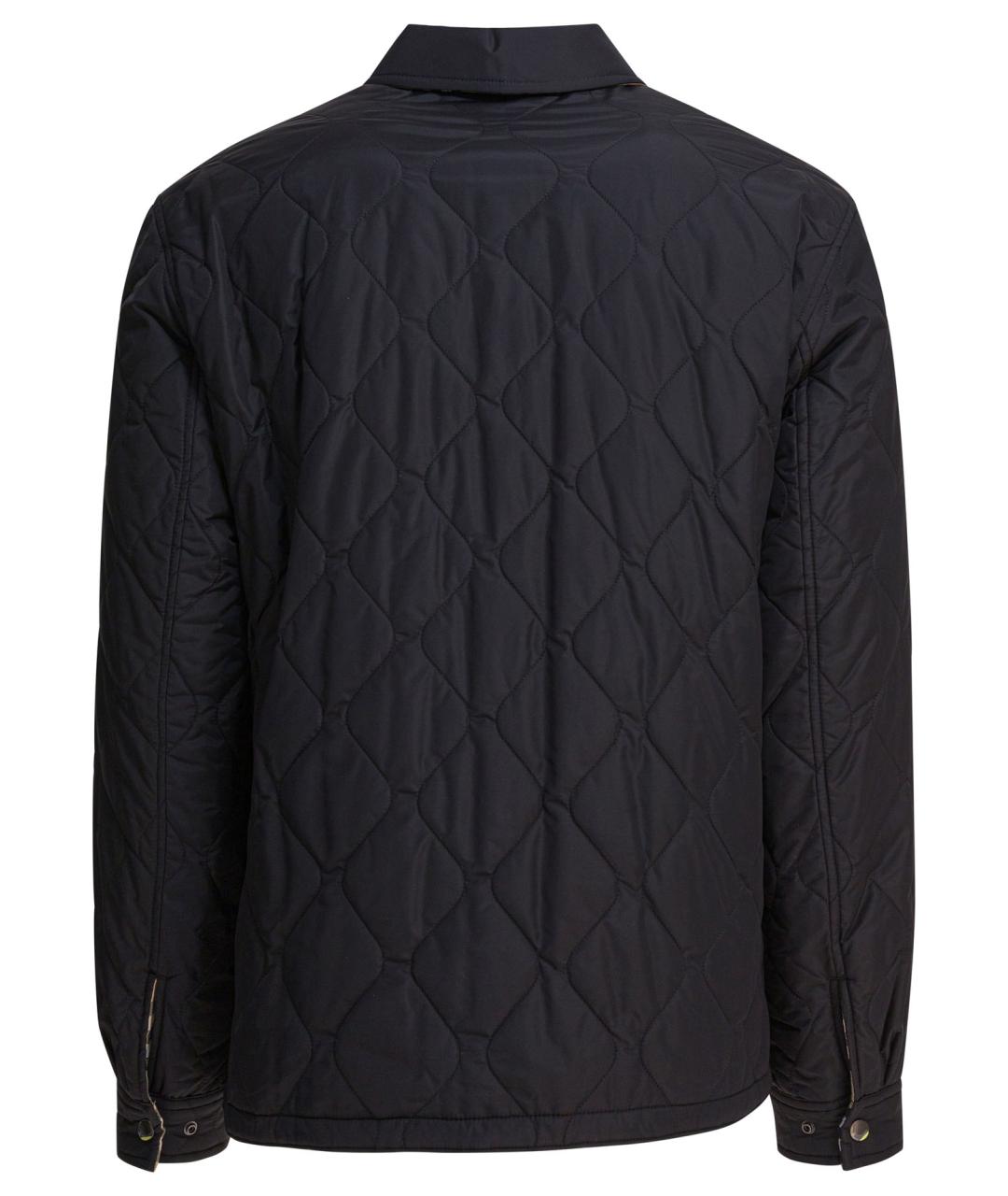 BURBERRY Черная полиамидовая куртка, фото 3