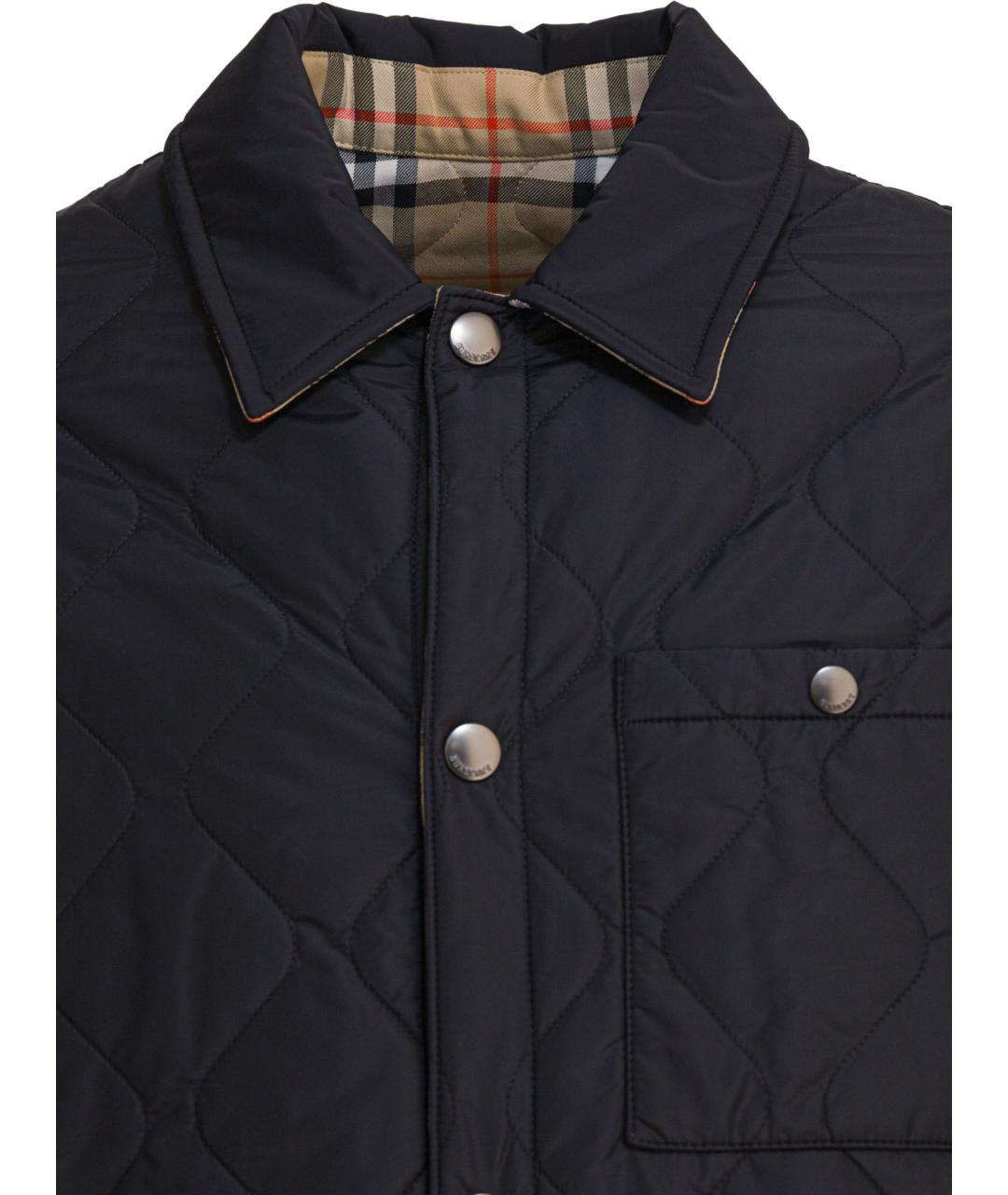 BURBERRY Черная полиамидовая куртка, фото 5