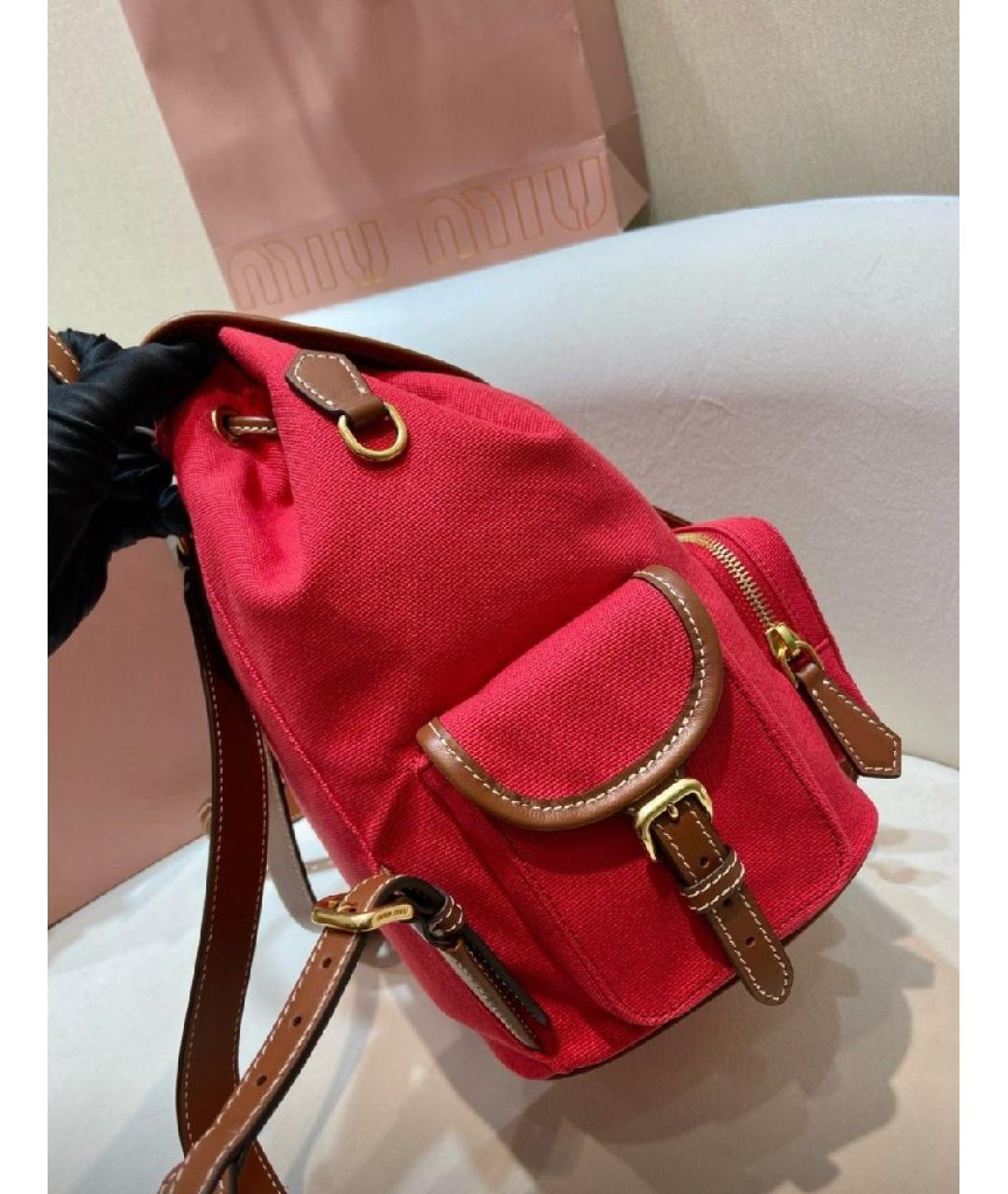 MIU MIU Красный рюкзак, фото 9