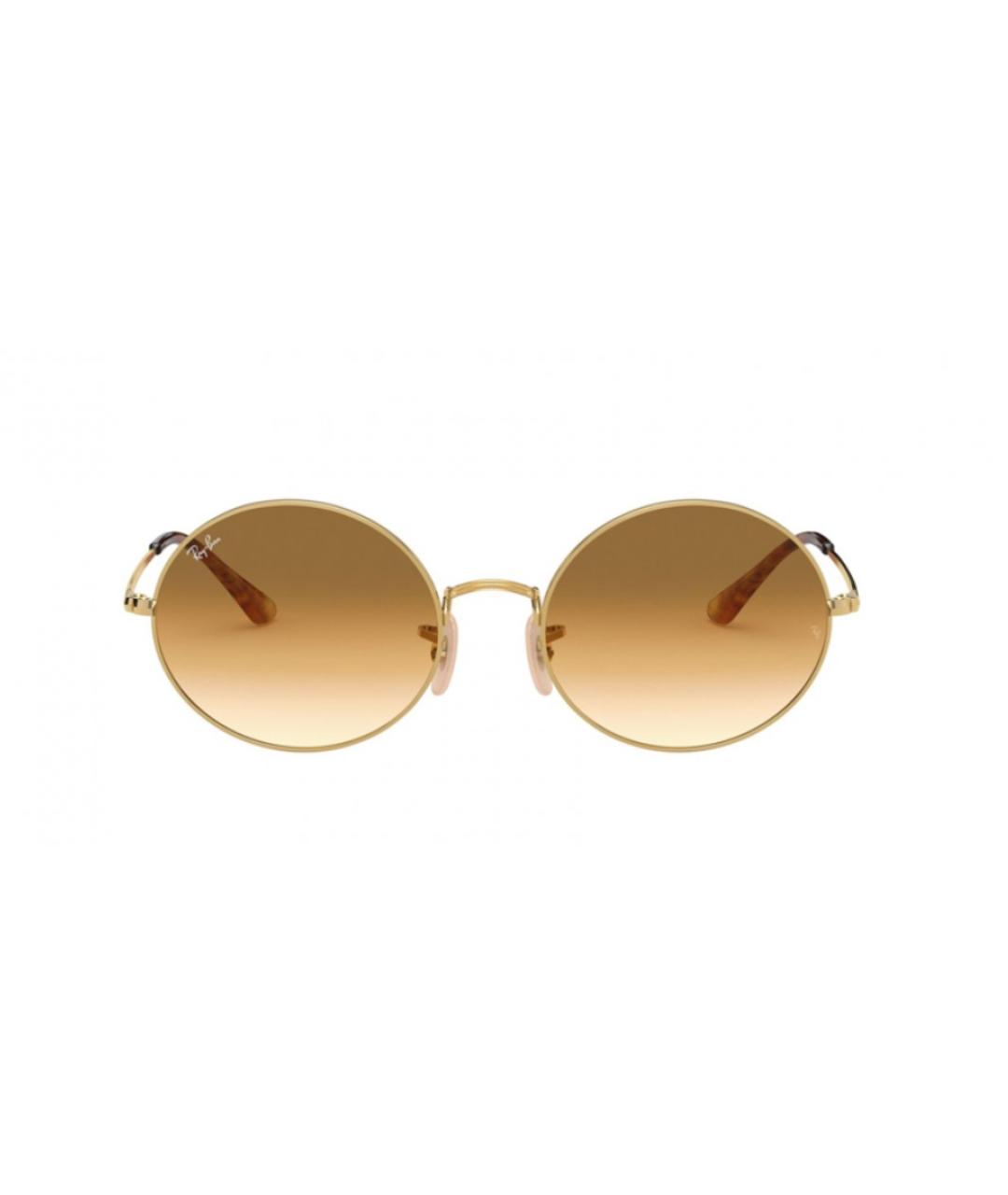 RAY BAN Золотые металлические солнцезащитные очки, фото 2