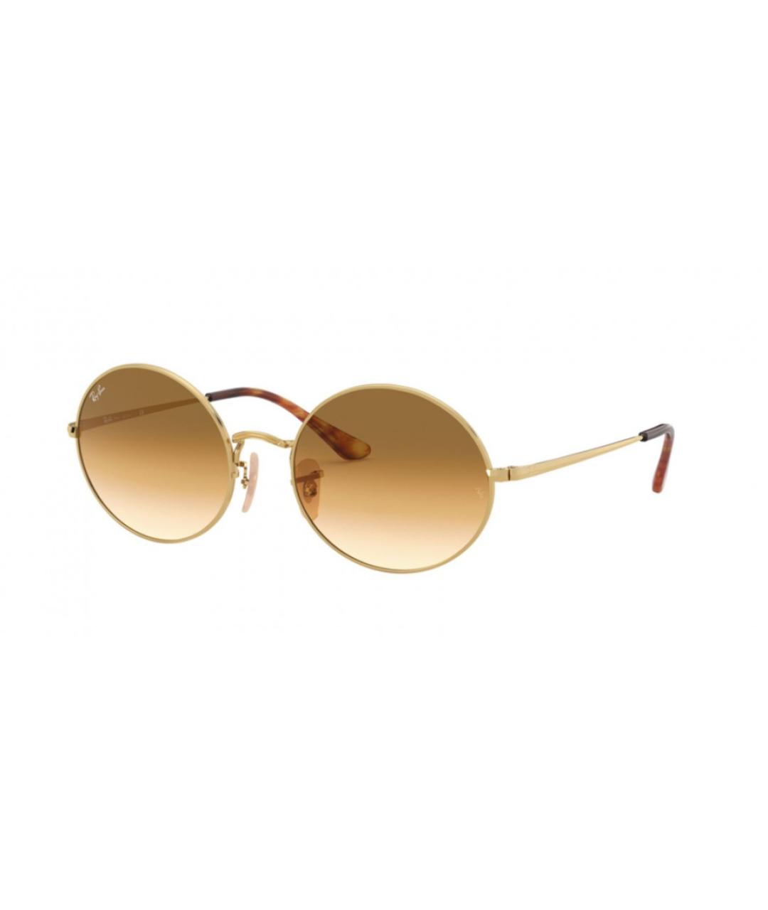 RAY BAN Золотые металлические солнцезащитные очки, фото 5