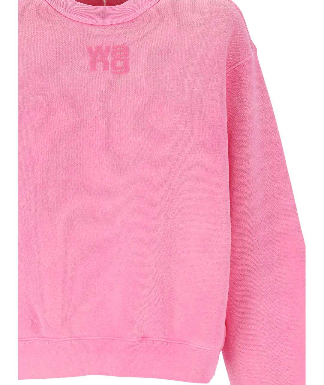 ALEXANDER WANG Розовая хлопковая футболка, фото 2